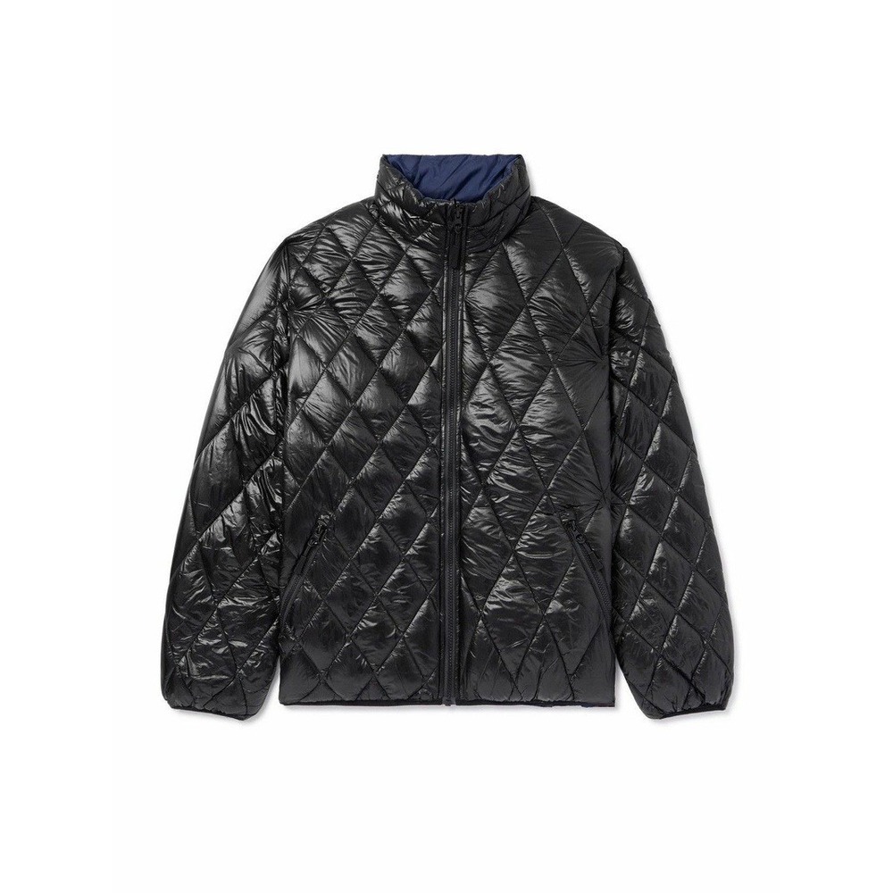 Pop Trading Company Men's XL Reversible Quilted Shell Puffer Jacket Hooded Zip